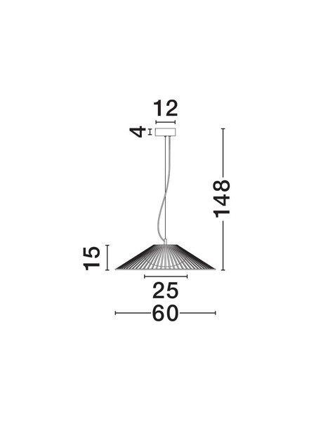Nova Luce LED Pendelleuchte Brume 21W warmweiss 3000K Schwarz Opal Glas Metall Ø60cm 9620148