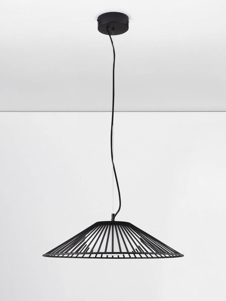 Nova Luce LED Pendelleuchte Brume 13W warmweiss 3000K Schwarz Opal Glas Metall Ø50cm 9620149