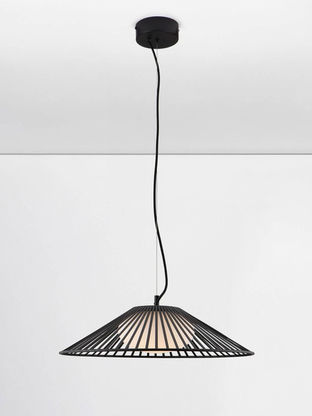 Nova Luce LED Pendelleuchte Brume 13W warmweiss 3000K Schwarz Opal Glas Metall Ø50cm 9620149