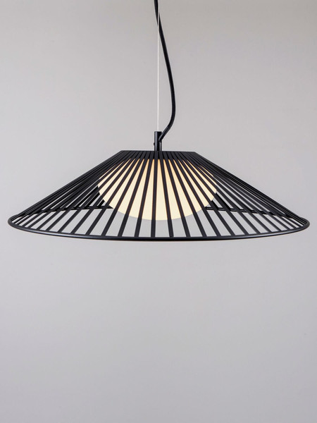 Nova Luce LED Pendelleuchte Brume 13W warmweiss 3000K Schwarz Opal Glas Metall Ø50cm 9620149