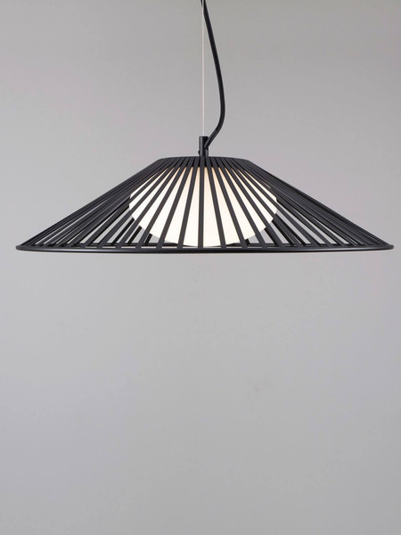 Nova Luce LED Pendelleuchte Brume 13W warmweiss 3000K Schwarz Opal Glas Metall Ø50cm 9620149