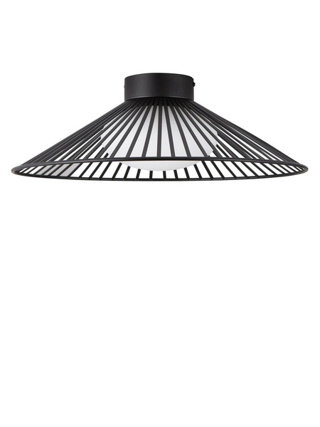 Nova Luce LED Deckenleuchte Brume 13W warmweiss 3000K Schwarz Opal Glas Metall Ø50cm 9620150