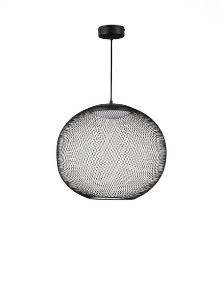 Nova Luce LED Pendelleuchte Kinetic 24W warmweiss 3000K Schwarz Metall Ø50cm 9620151