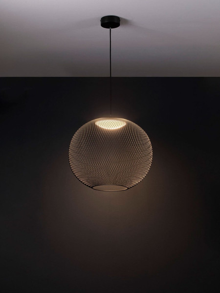 Nova Luce LED Pendelleuchte Kinetic 24W warmweiss 3000K Schwarz Metall Ø50cm 9620151