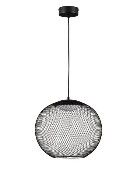 Nova Luce LED Pendelleuchte Kinetic 19W warmweiss 3000K Schwarz Metall Ø40cm 9620152