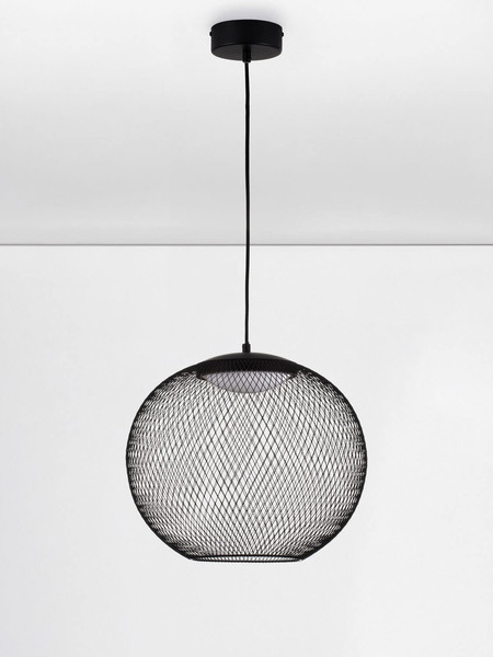 Nova Luce LED Pendelleuchte Kinetic 19W warmweiss 3000K Schwarz Metall Ø40cm 9620152