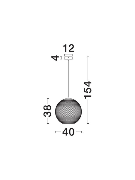 Nova Luce LED Pendelleuchte Kinetic 19W warmweiss 3000K Schwarz Metall Ø40cm 9620152