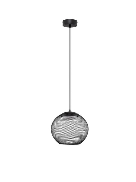 Nova Luce LED Pendelleuchte Kinetic 12W warmweiss 3000K Schwarz Metall Ø30cm 9620153