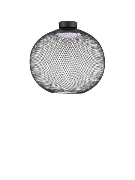 Nova Luce LED Deckenleuchte Kinetic 24W warmweiss 3000K Schwarz Metall Ø50cm 9620154