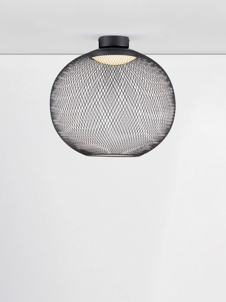 Nova Luce LED Deckenleuchte Kinetic 24W warmweiss 3000K Schwarz Metall Ø50cm 9620154