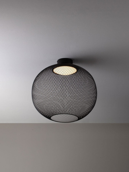 Nova Luce LED Deckenleuchte Kinetic 24W warmweiss 3000K Schwarz Metall Ø50cm 9620154