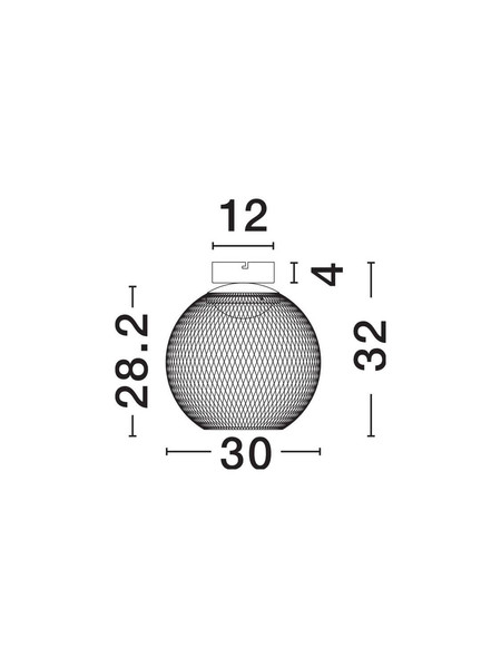 Nova Luce LED Deckenleuchte Kinetic 12W warmweiss 3000K Schwarz Metall Ø30cm 9620156