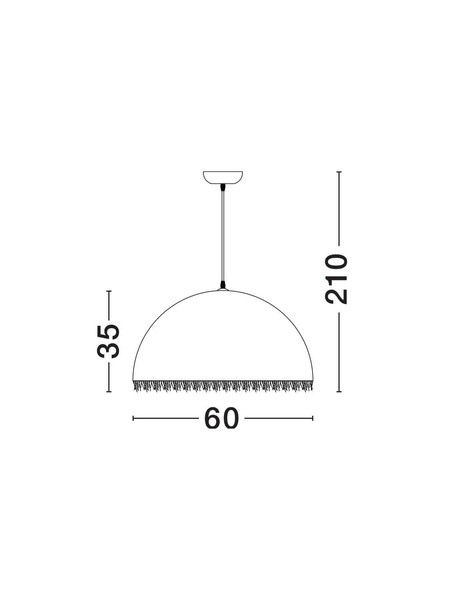 Nova Luce Pendelleuchte Lalu E27 Weiß Ø60cm 9620169