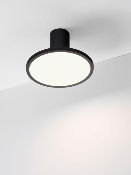 Nova Luce LED Deckenleuchte Ekei 14W warmweiss 3000K Schwarz Aluminium Ø20cm 9695109