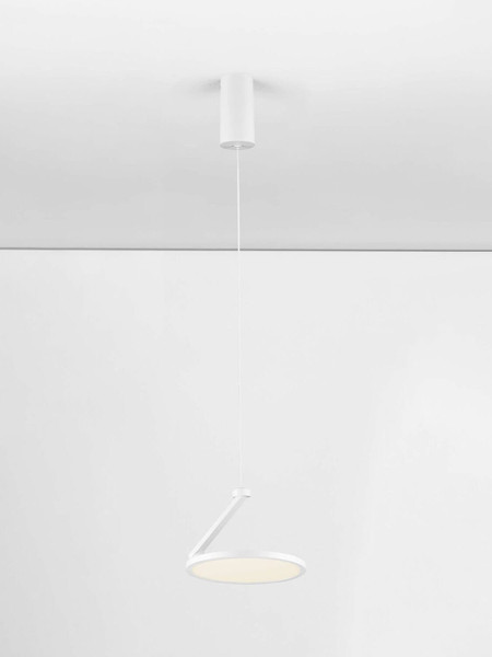 Nova Luce LED Pendelleuchte Opi schwenkbar 14W warmweiss 3000K Weiß Aluminium Ø20cm 9695112