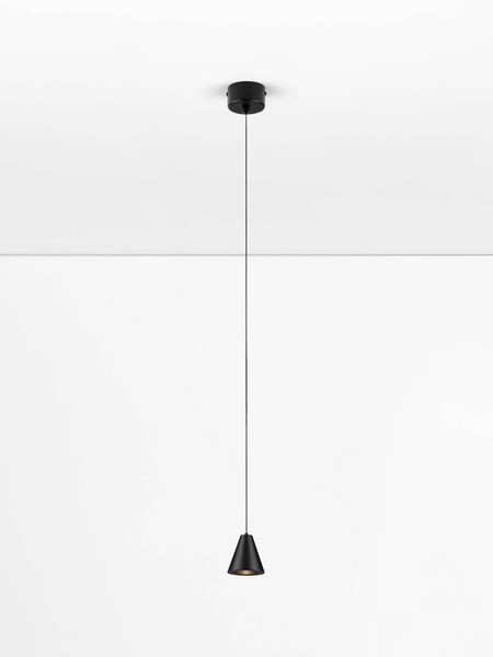Nova Luce LED Pendelleuchte Irmos 5W warmweiss 3000K Schwarz Aluminium Ø6cm 9695113
