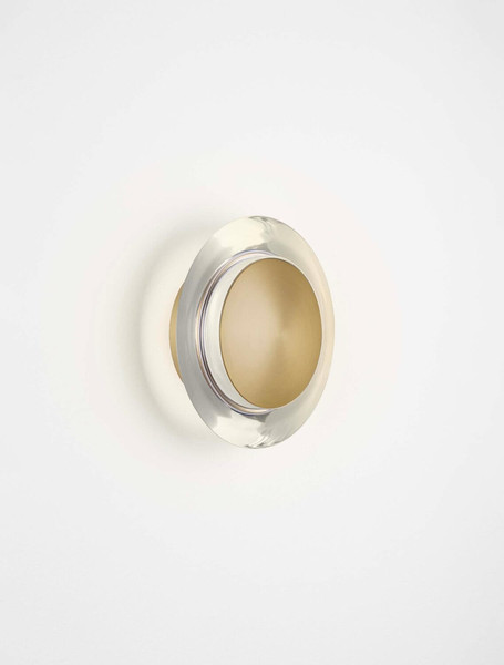 Nova Luce LED Wandleuchte Airida 8W warmweiss 3000K Messinggold Aluminium Ø17cm 9695116