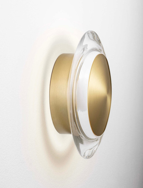 Nova Luce LED Wandleuchte Airida 8W warmweiss 3000K Messinggold Aluminium Ø17cm 9695116