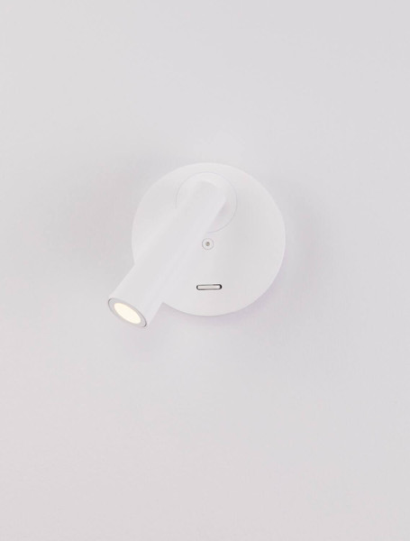 Nova Luce LED Wandleuchte Tico schwenkbar 3W warmweiss 3000K Weiß Aluminium Ø10cm 9695146