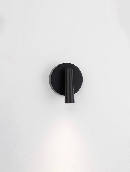 Nova Luce LED Wandleuchte Tico schwenkbar 3W warmweiss 3000K Schwarz Aluminium Ø10cm 9695147