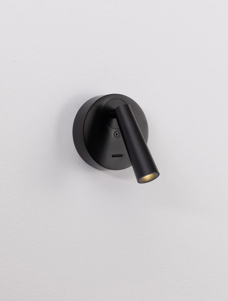Nova Luce LED Wandleuchte Tico schwenkbar 3W warmweiss 3000K Schwarz Aluminium Ø10cm 9695147