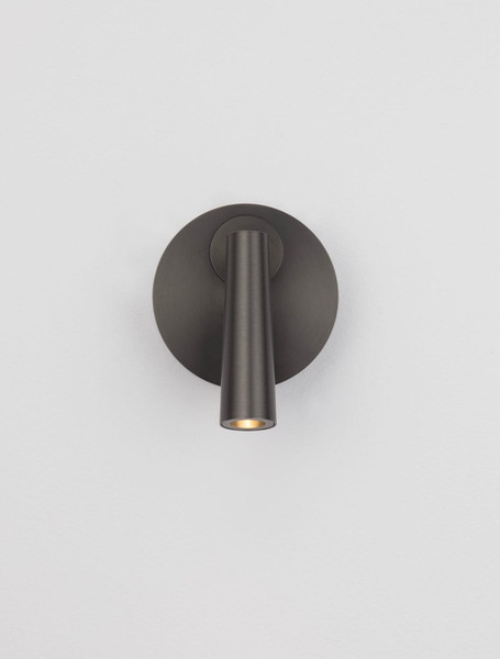 Nova Luce LED Wandleuchte Tico schwenkbar 3W warmweiss 3000K Schwarznickel Aluminium Ø10cm 9695149