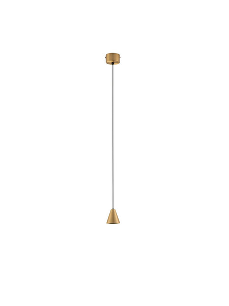 Nova Luce LED Pendelleuchte Irmos 5W warmweiss 3000K Gold Aluminium Ø6cm 9695154