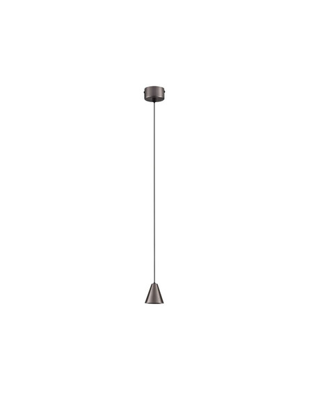 Nova Luce LED Pendelleuchte Irmos 5W warmweiss 3000K Schwarznickel Aluminium Ø6cm 9695155