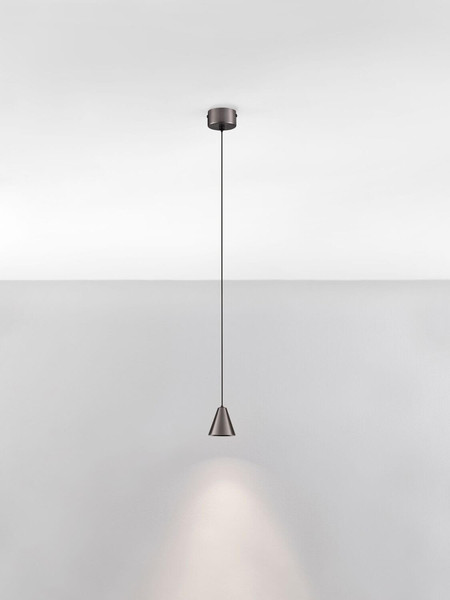Nova Luce LED Pendelleuchte Irmos 5W warmweiss 3000K Schwarznickel Aluminium Ø6cm 9695155