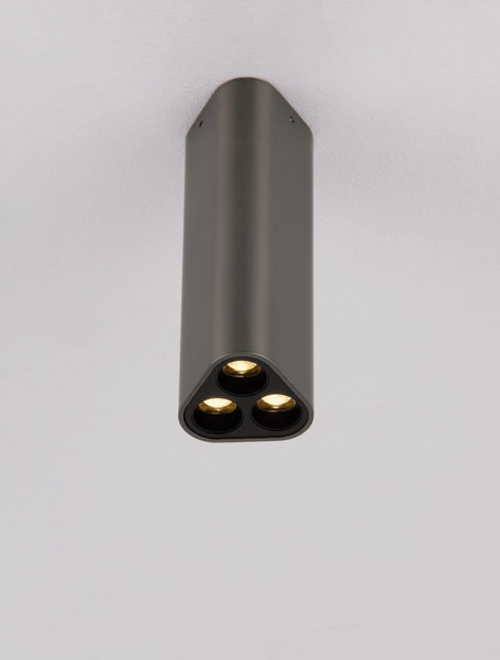 Nova Luce LED Deckenleuchte Etho 6W warmweiss 3000K Schwarz Nickel Aluminium 15x5cm 9695157