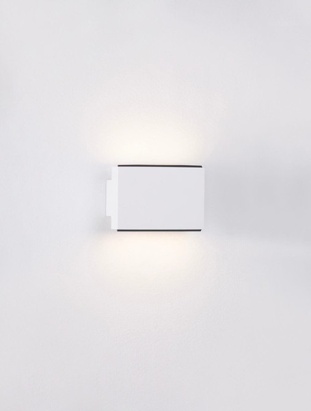 Nova Luce LED Wandleuchte Oti 10W warmweiss 3000K Weiß Aluminium 11x8cm 9695162