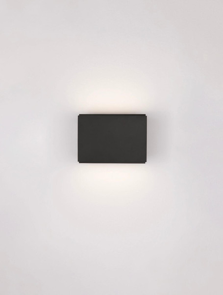 Nova Luce LED Wandleuchte Oti 10W warmweiss 3000K Schwarz Aluminium 11x8cm 9695163