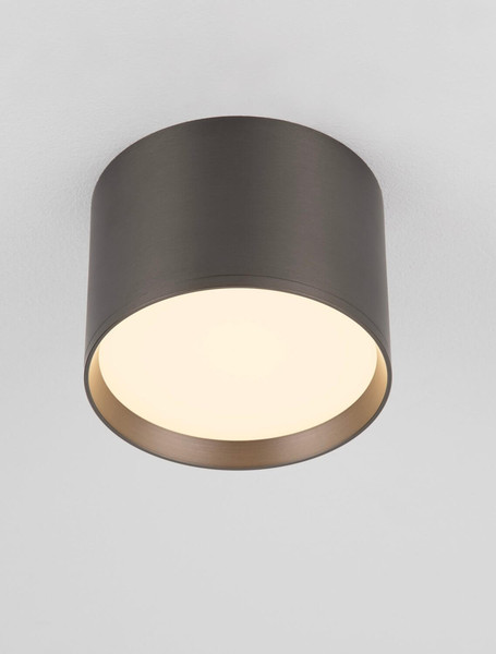 Nova Luce LED Deckenleuchte Ziare 17W warmweiss 3000K Schwarz Nickel Aluminium Ø12cm 9695169