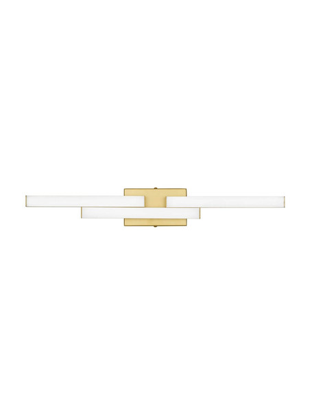 Nova Luce LED Wandleuchte Atom 14W neutralweiss 4000K IP44 Gold Aluminium 60x9cm 9695267