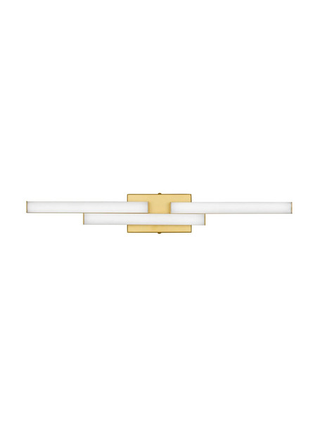 Nova Luce LED Wandleuchte Atom 14W neutralweiss 4000K IP44 Gold Aluminium 60x9cm 9695267