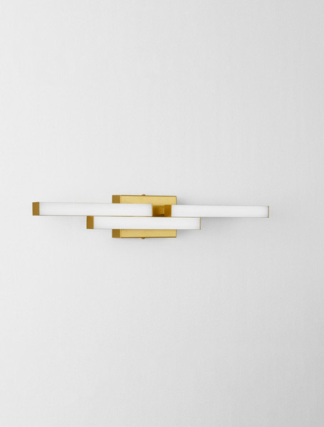 Nova Luce LED Wandleuchte Atom 14W neutralweiss 4000K IP44 Gold Aluminium 60x9cm 9695267