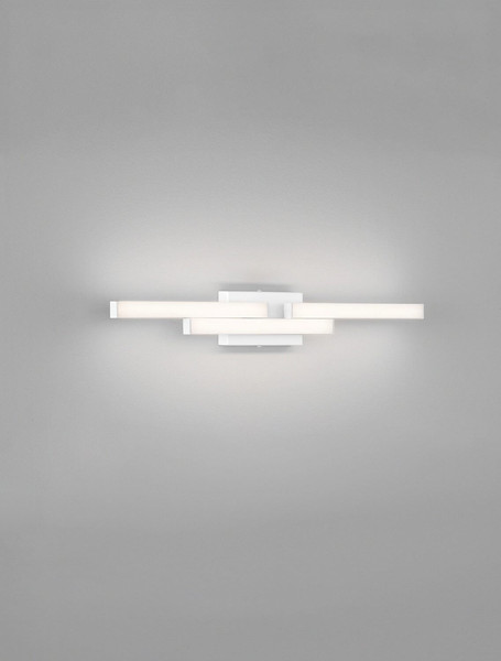 Nova Luce LED Wandleuchte Atom 14W neutralweiss 4000K IP44 Weiß Aluminium 60x9cm 9695268