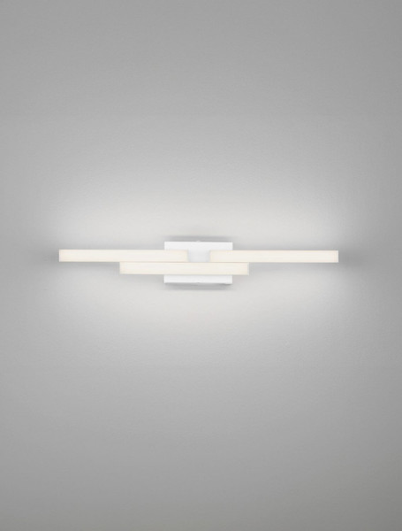 Nova Luce LED Wandleuchte Atom 14W neutralweiss 4000K IP44 Weiß Aluminium 60x9cm 9695268