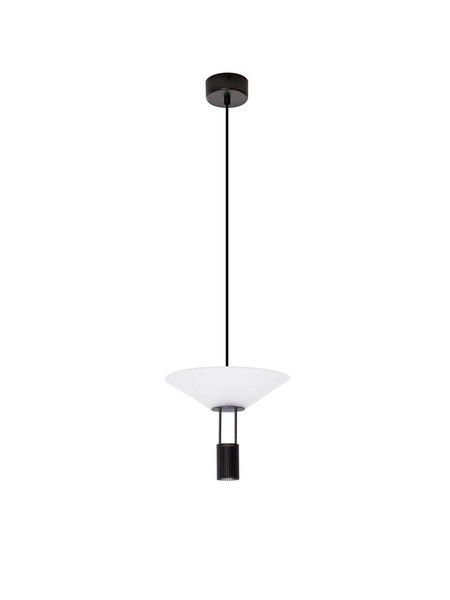 Nova Luce LED Pendelleuchte Anafi 8W warmweiss 3000K Schwarz Stahl Aluminium Ø22cm 9695276