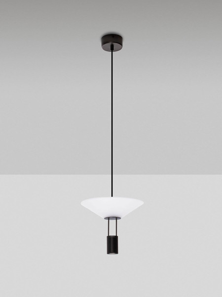 Nova Luce LED Pendelleuchte Anafi 8W warmweiss 3000K Schwarz Stahl Aluminium Ø22cm 9695276