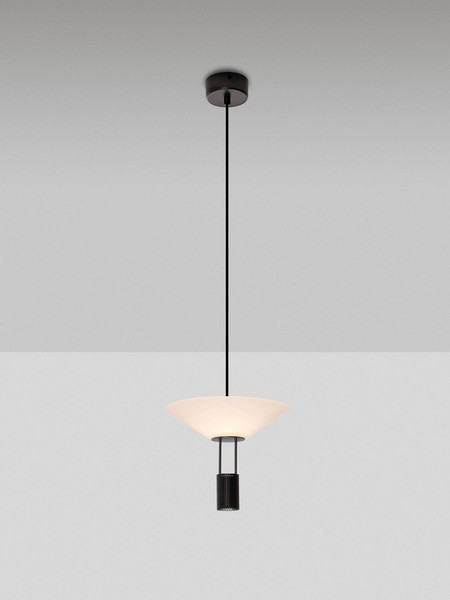 Nova Luce LED Pendelleuchte Anafi 8W warmweiss 3000K Schwarz Stahl Aluminium Ø22cm 9695276
