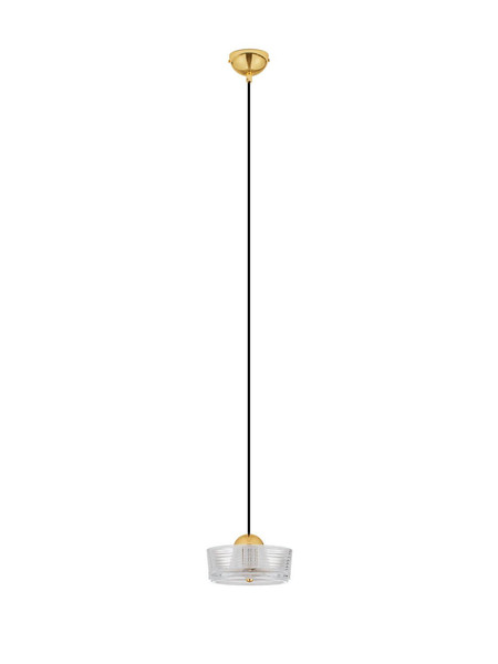 Nova Luce LED Pendelleuchte Keros 6W warmweiss 3000K Platingold Aluminium Ø16cm 9695278
