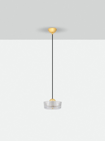 Nova Luce LED Pendelleuchte Keros 6W warmweiss 3000K Platingold Aluminium Ø16cm 9695278