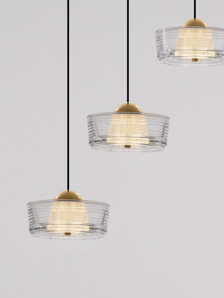 Nova Luce LED Pendelleuchte Keros 18W warmweiss 3000K Platingold Weiß Aluminium Ø50cm 9695279