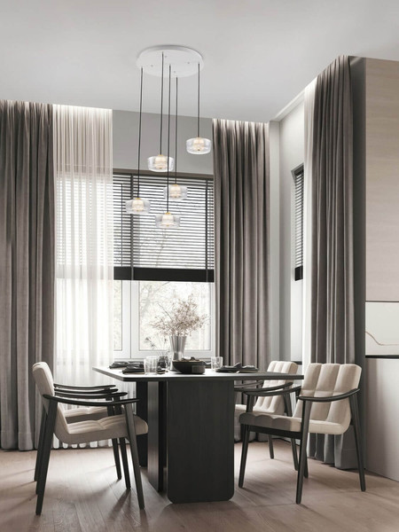 Nova Luce LED Pendelleuchte Keros 30W warmweiss 3000K Platingold Weiß Aluminium Ø45cm 9695280