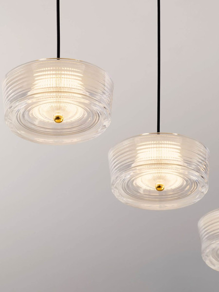 Nova Luce LED Pendelleuchte Keros 23W warmweiss 3000K Platingold Weiß Aluminium 100x16cm 9695281