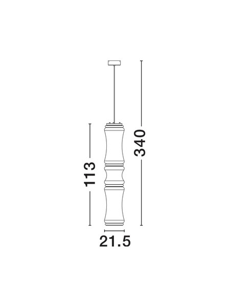 Nova Luce LED Pendelleuchte Anapnoe dimmbar 39W warmweiss 3000K Bewegungsmelder Schwarz Stahl Glas Ø21,5cm 9695284