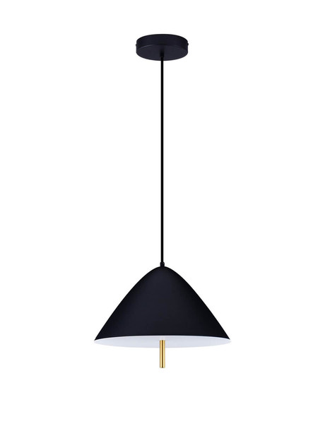Nova Luce LED Pendelleuchte Oros 17W warmweiss 3000K Schwarz Metall Ø40cm 9695288