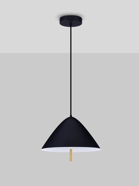 Nova Luce LED Pendelleuchte Oros 17W warmweiss 3000K Schwarz Metall Ø40cm 9695288