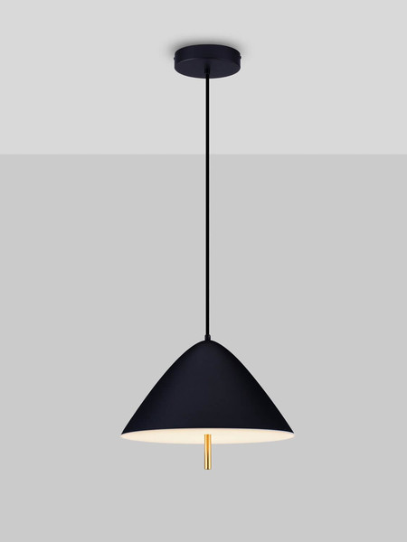 Nova Luce LED Pendelleuchte Oros 17W warmweiss 3000K Schwarz Metall Ø40cm 9695288